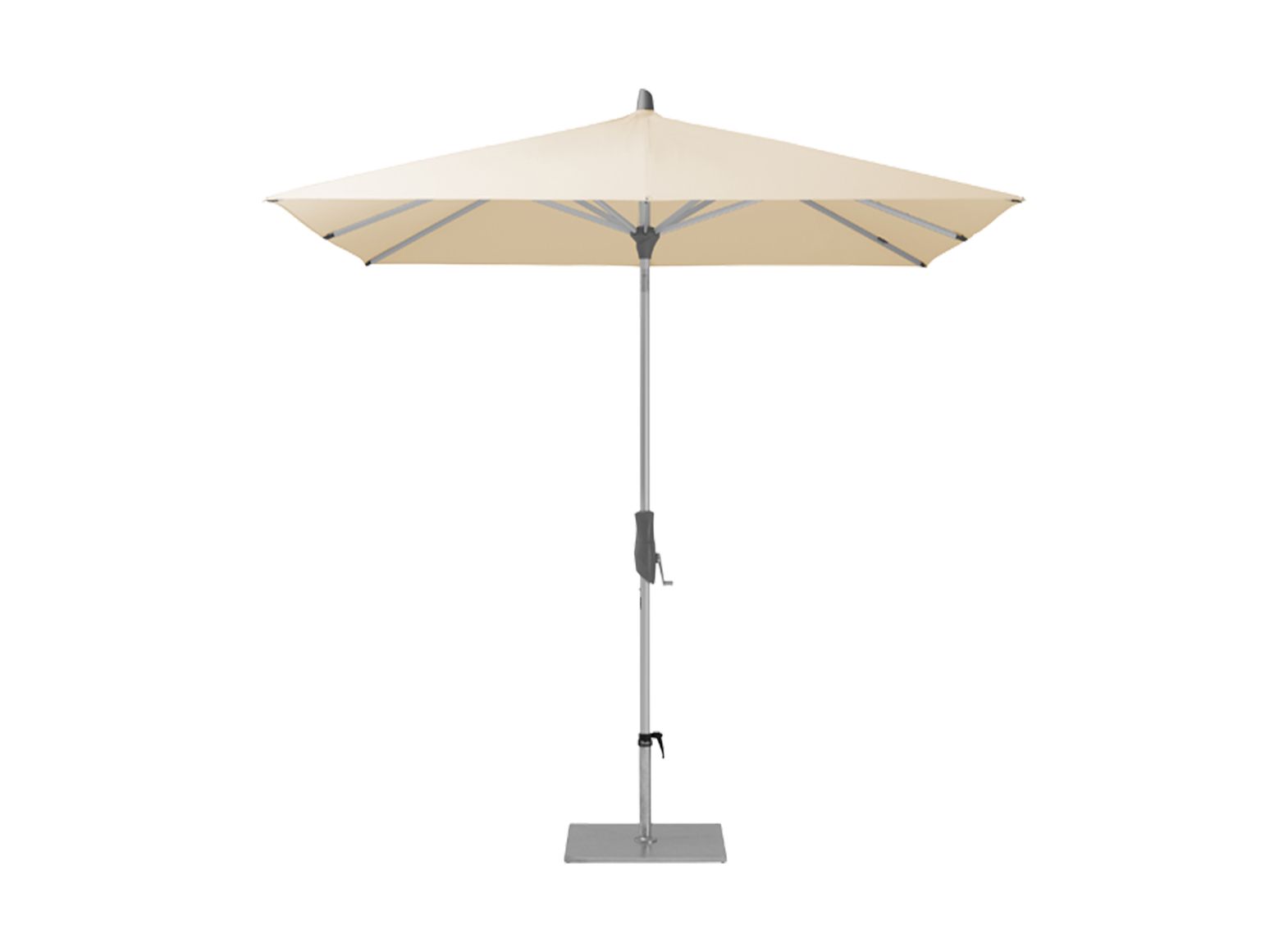 Parasol rectangulaire Alu Twist Glatz, 210 x 150 cm.